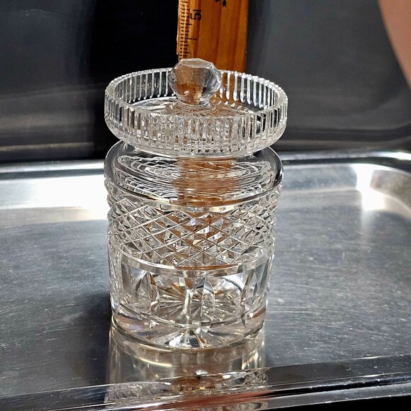 Waterford Cut Crystal Jam Honey Jar 4.5" servingware elegant luxury quality glam - Picture 8 of 13
